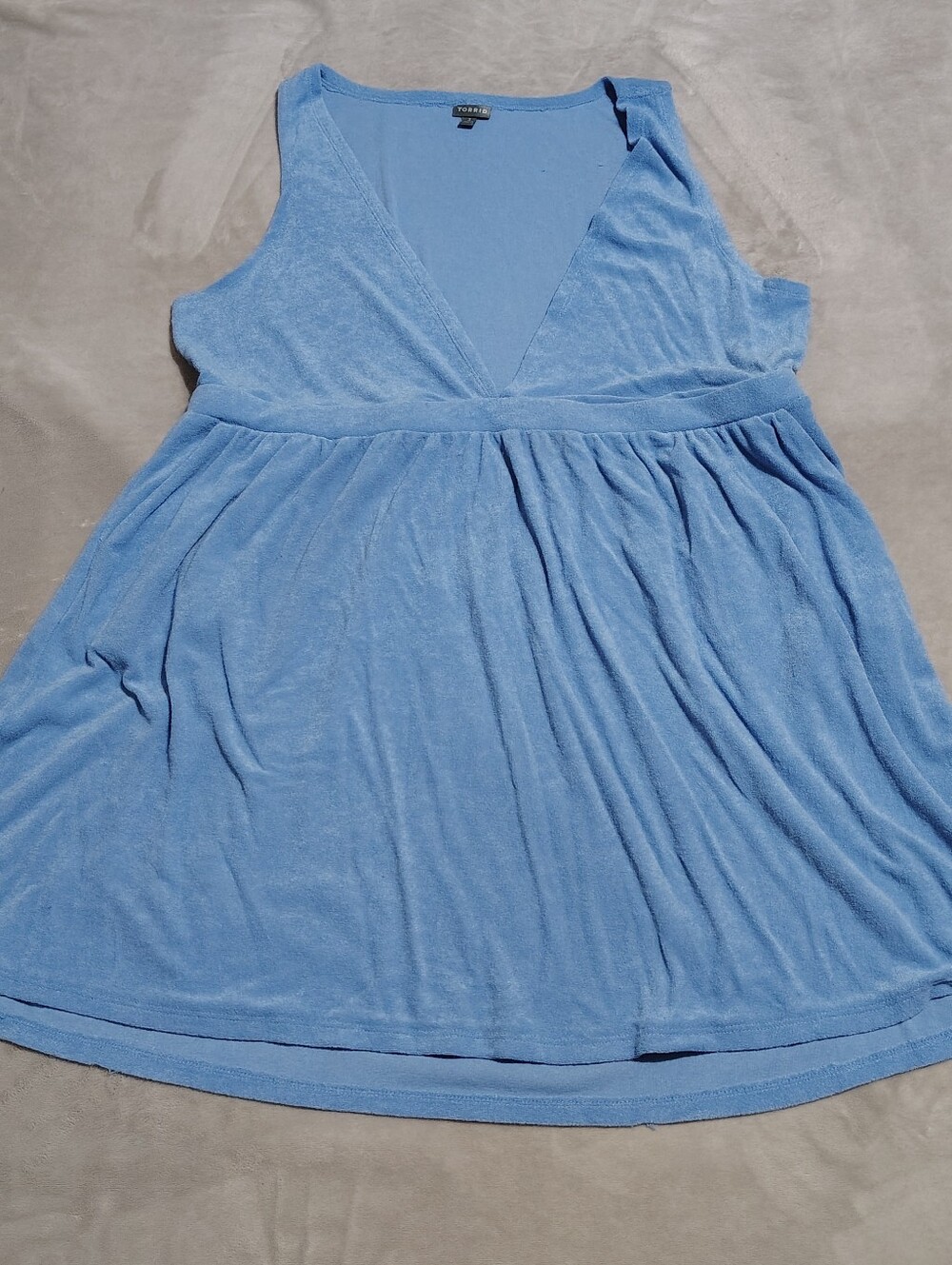 Torrid Size 3 Blue Terry Cloth Swim Cover Up With Pockets